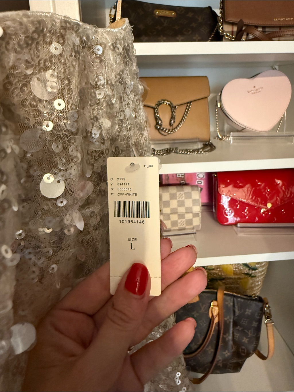 White Strapless Sequin Mini Dress In Ivory — image 7 of 8